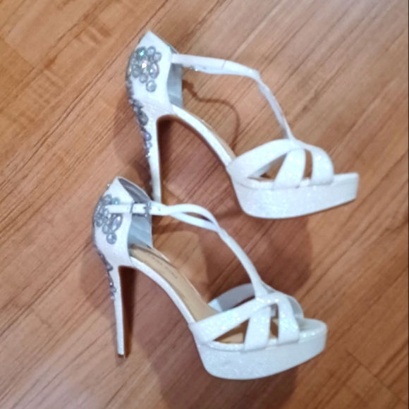Gianni Bini Shoes - Gianni Bini | White Bejeweled High Heels